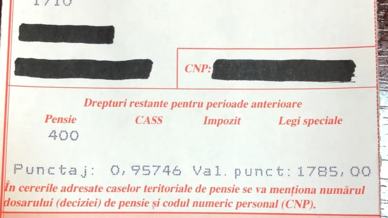 Budăi: Se tipăresc deja taloanele de pensie pentru ianuarie 2023, care prevăd pensiile mărite
