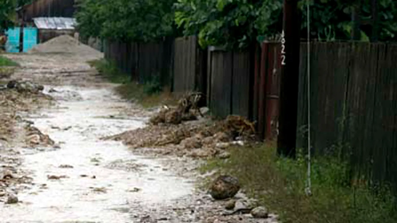 Bistriţa: Mai multe gospodării dintr-un cartier, inundate în urma ploilor abundente