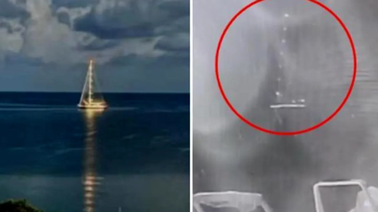 Ultimele 60 de secunde ale iahtului Bayesian înainte de scufundare. Filmare realizată de camera unei vile de pe coasta Palermo
