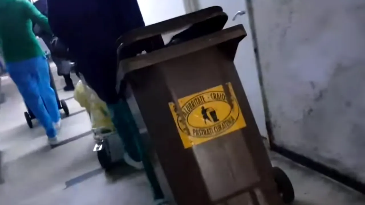 Reacţia Spitalului Judeţean din Craiova, după gunoaiele filmate de un deputat: „Se fac lucrări de reabilitare”