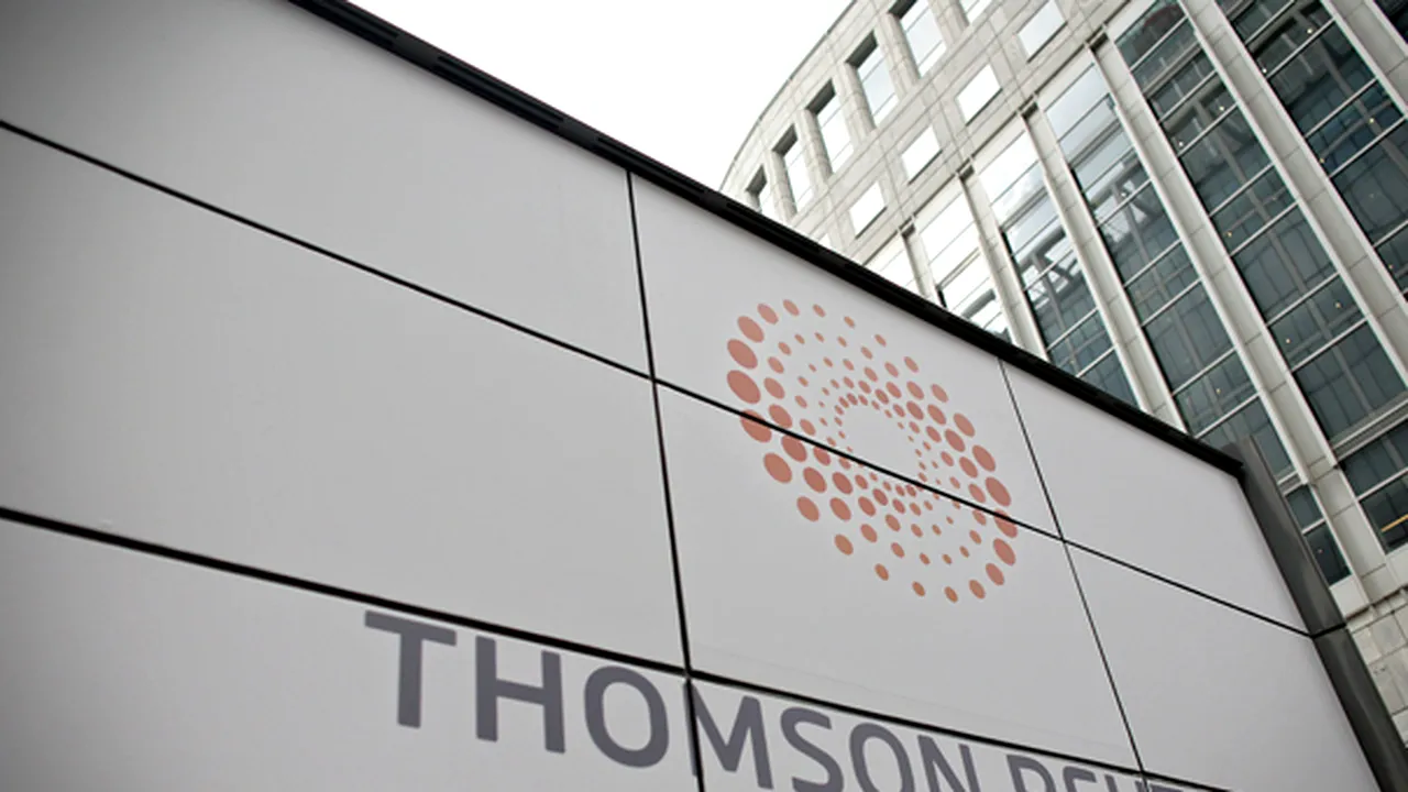 Thomson Reuters a înregistrat, în trimestrul al treilea, o scădere a profitului cu 59%