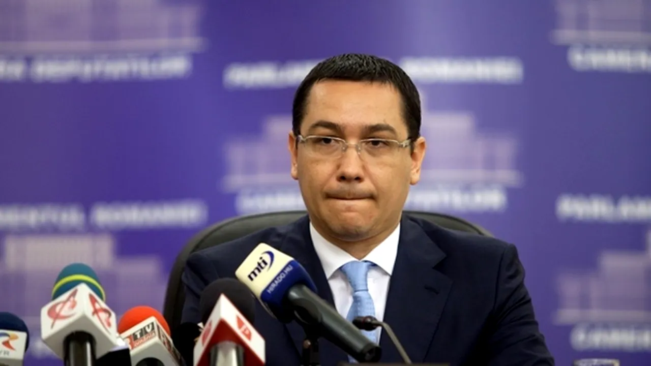 Ponta: Este păcat că, după 22 ani, cineva nu pleacă de la putere decât distrugând ţara