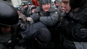 Aproximativ zece persoane, reţinute la Moscova în urma unei manifestaţii a opoziţiei