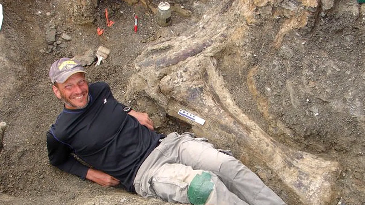 Scheletul unui dinozaur cu dimensiuni uriaşe, descoperit în Argentina: 