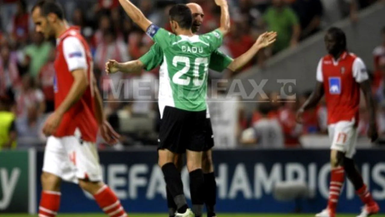CFR Cluj debutează cu victorie în Liga Campionilor, învingând Sporting Braga cu 2-0 în deplasare