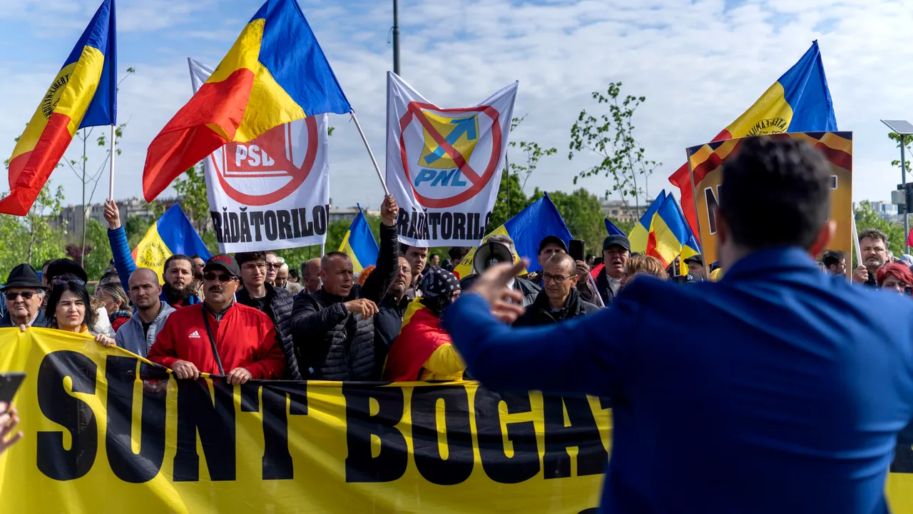 Amenzi de peste 118.000 de lei, după protestul AUR de la Palatul Parlamentului