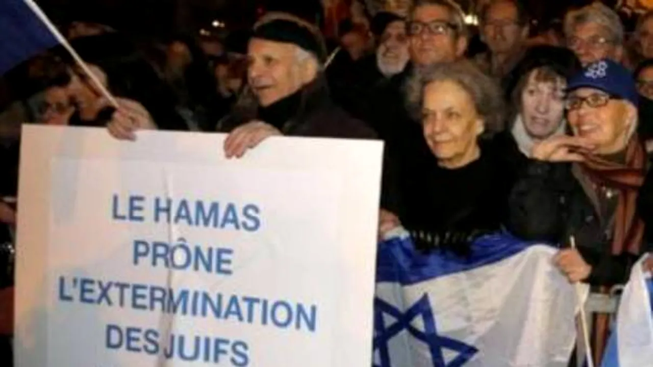 Mii de persoane au manifestat la Paris în semn de susţinere pentru Israel