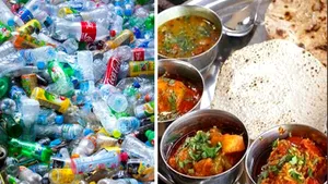 O cafenea le oferă o masă caldă celor care aduc deşeuri plastice pentru reciclare