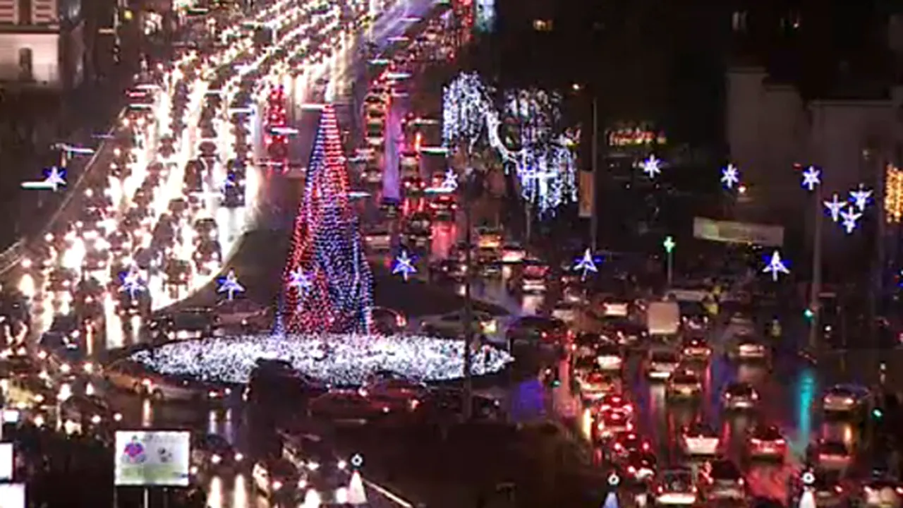 Luminile de Crăciun au fost aprinse în această seară în centrul Capitalei
