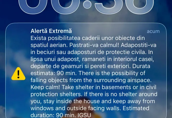 NEWS ALERT O dronă a intrat 4 kilometri în spațiul aerian al României. S-a prăbușit în Pechet. Mesaj Ro-Alert în Tulcea