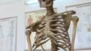 Elevii unei şcoli din Prahova învaţă anatomie folosind scheletul unui fost director al instituţiei - VIDEO