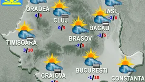 PROGNOZA METEO: Cum va fi vremea vineri, în ţară şi la munte