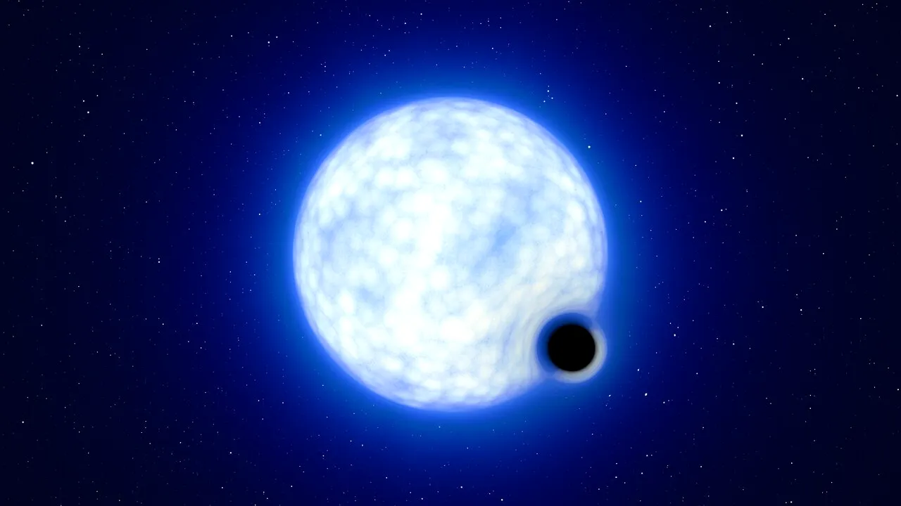 A fost descoperită prima gaură neagră latentă, în afara galaxiei noastre. Aceasta orbitează în jurul unei stele albastre