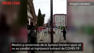 Protest la Dorohoi. Zeci de cadre medicale se opun transformării spitalului în unitate suport COVID-19