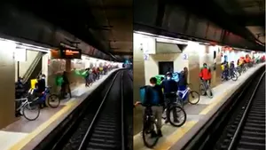 Coronavirus. O armată de biciclişti filmată la metroul din Milano: ”Este drumul crucii pentru ei, sunt migranţi”
