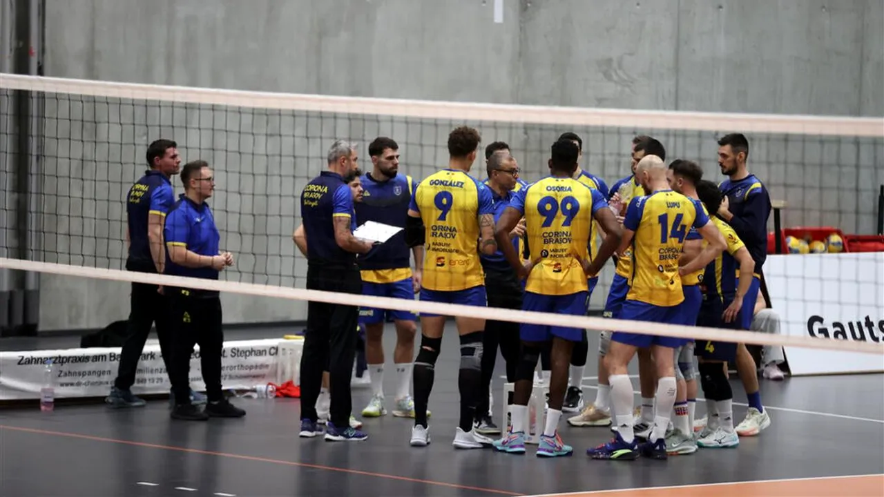 Corona Brașov joacă pentru calificarea în optimile CEV Cup. Dinamo își află miercuri adversara