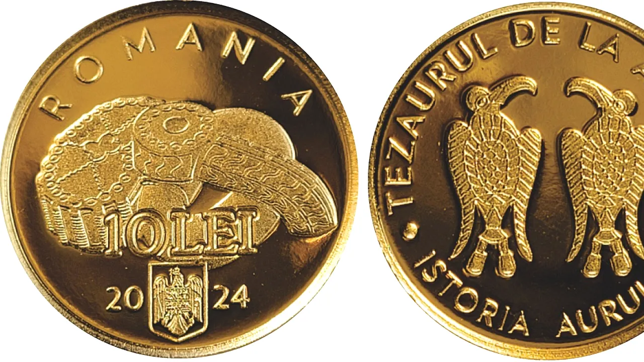 BNR lansează o monedă de aur cu tema Istoria aurului – Tezaurul de la Apahida