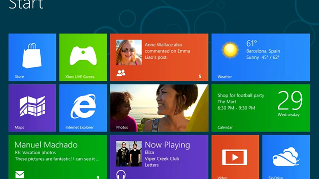 Microsoft a prezentat Windows 8, cea mai importantă versiune a sistemului după cea din '95