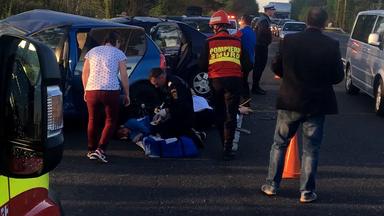 Accident rutier în judeţul Ilfov. Şapte persoane implicate. Două victime, inconştiente | FOTO