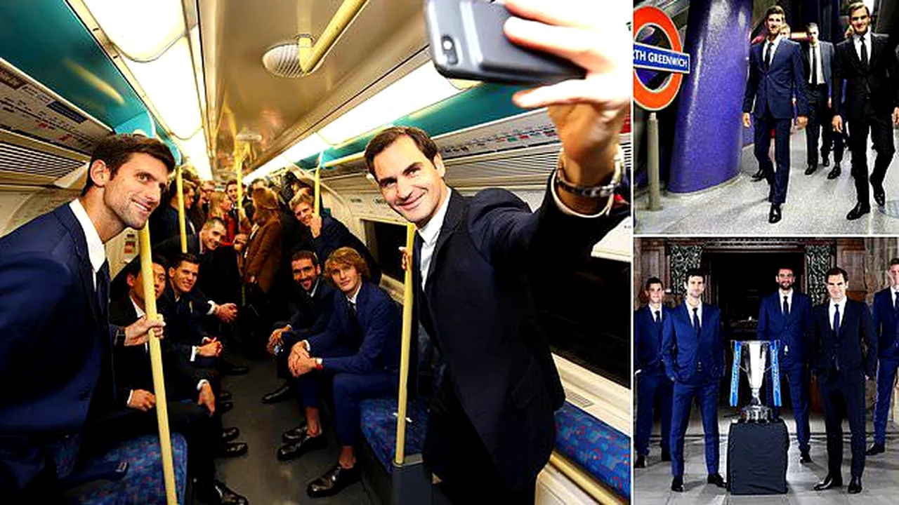 Cei mai buni jucători de tenis din lume au făcut senzaţie în METROUL londonez. Turneul Campionilor începe duminică la Londra. Programul meciurilor