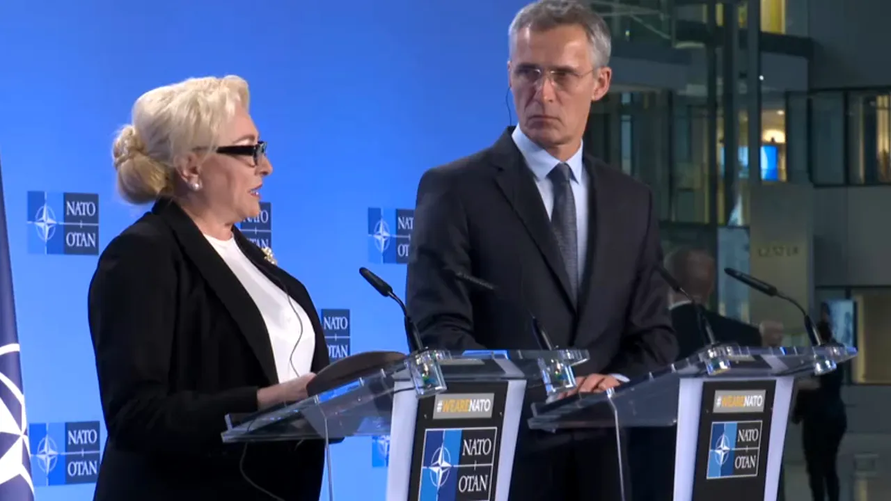 Întâlnire Jens Stoltenberg - Viorica Dăncilă | Stoltenberg: Ne confruntăm cu o lume din ce în ce mai periculoasă şi imprevizibilă/ Dăncilă: Ne confruntăm cu atacul ştirilor false - VIDEO