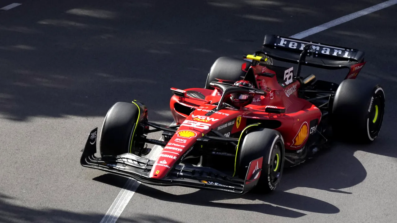 Sainz, cel mai rapid pentru Ferrari în prima sesiune de antrenamente de la Monaco
