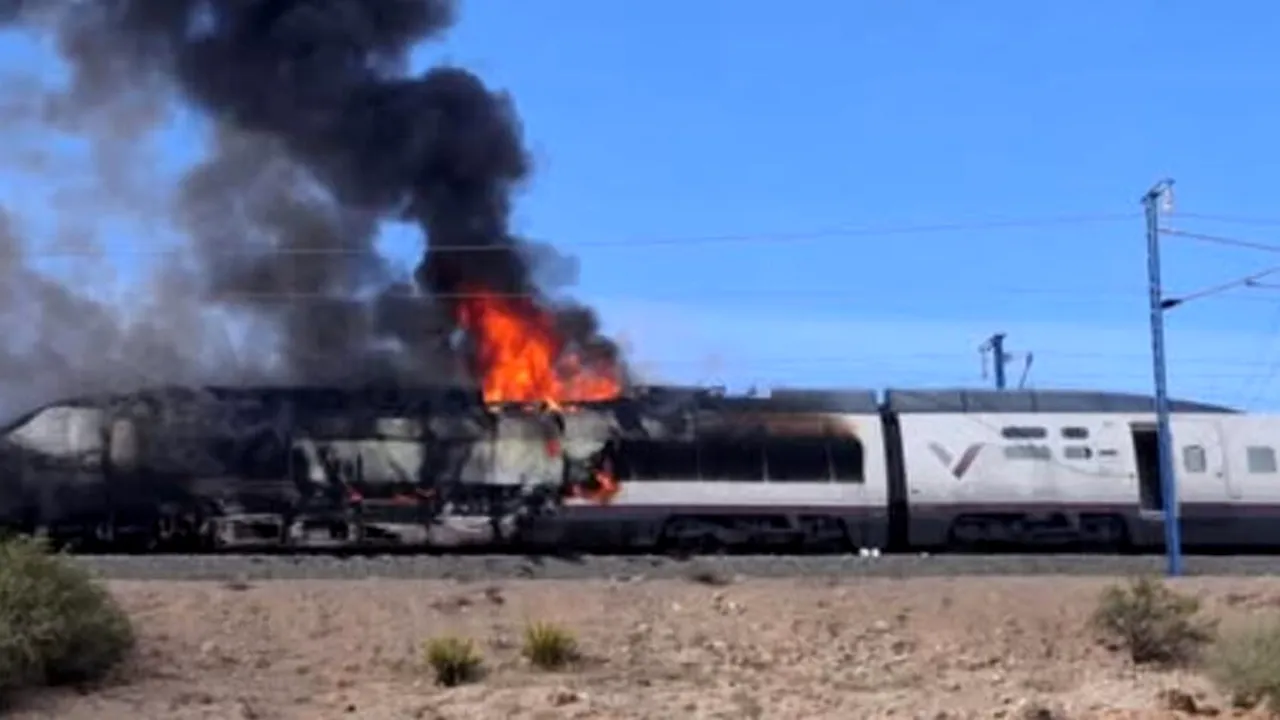 Incendiu de proporții la un tren de mare viteză. Circulația feroviară de mare viteză între Barcelona și Madrid, blocată peste 5 ore