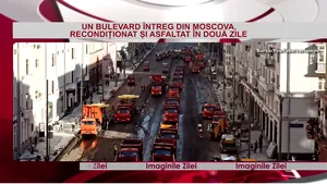 IMAGINILE ZILEI Un bulevard întreg din Moscova, recondiţionat şi asfaltat în două zile