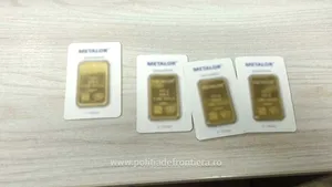 Un  britanic a vrut să intre în România cu lingouri de aur ascunse în bagaje