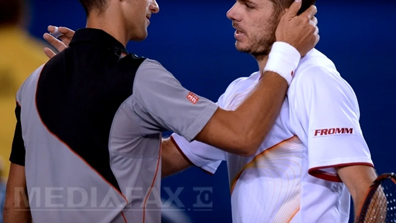 Djokovici, deţinătorul trofeului, învins de Wawrinka în sferturile de finală ale Australian Open