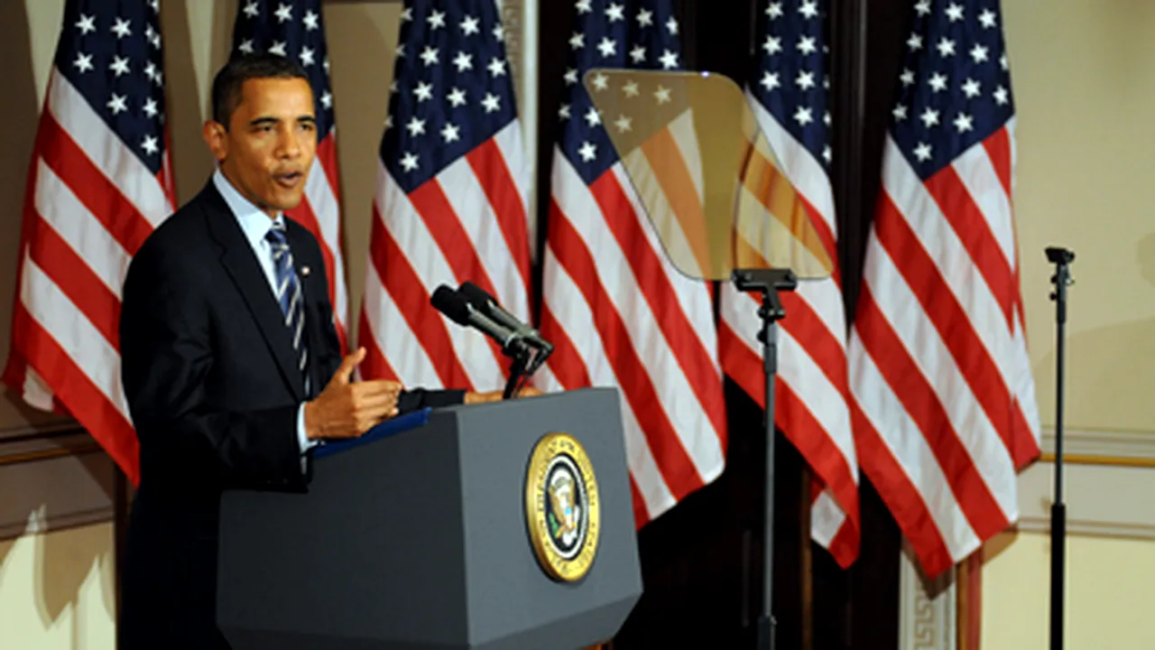 Prompterul lui Barack Obama s-a spart în mijlocul unui discurs - VIDEO