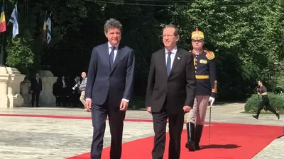 FOTO&VIDEO Isaac Herzog, primit la Cotroceni de Nicușor Dan și Mirabela Grădinaru