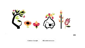 GOOGLE marchează echinocţiul de primăvară printr-un logo special