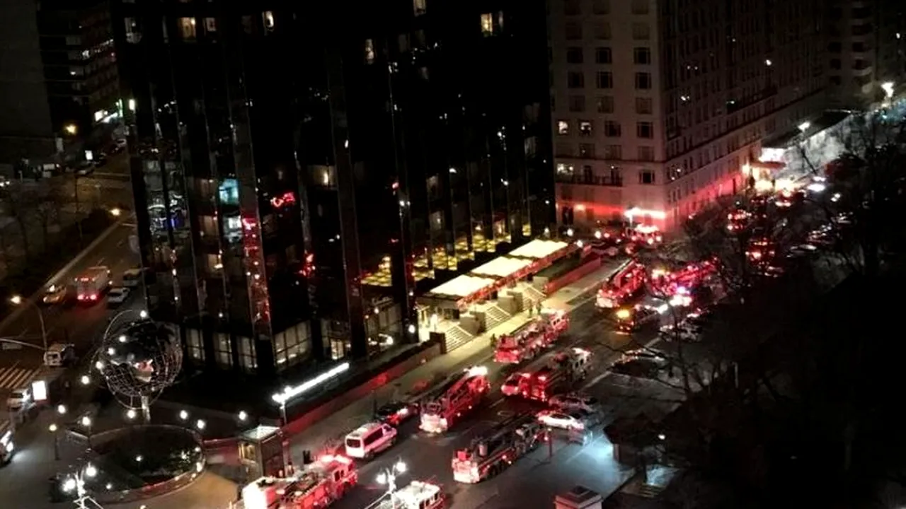 FOTO Un INCENDIU a izbucnit la al 47-lea etaj al hotelului Trump International din New York
