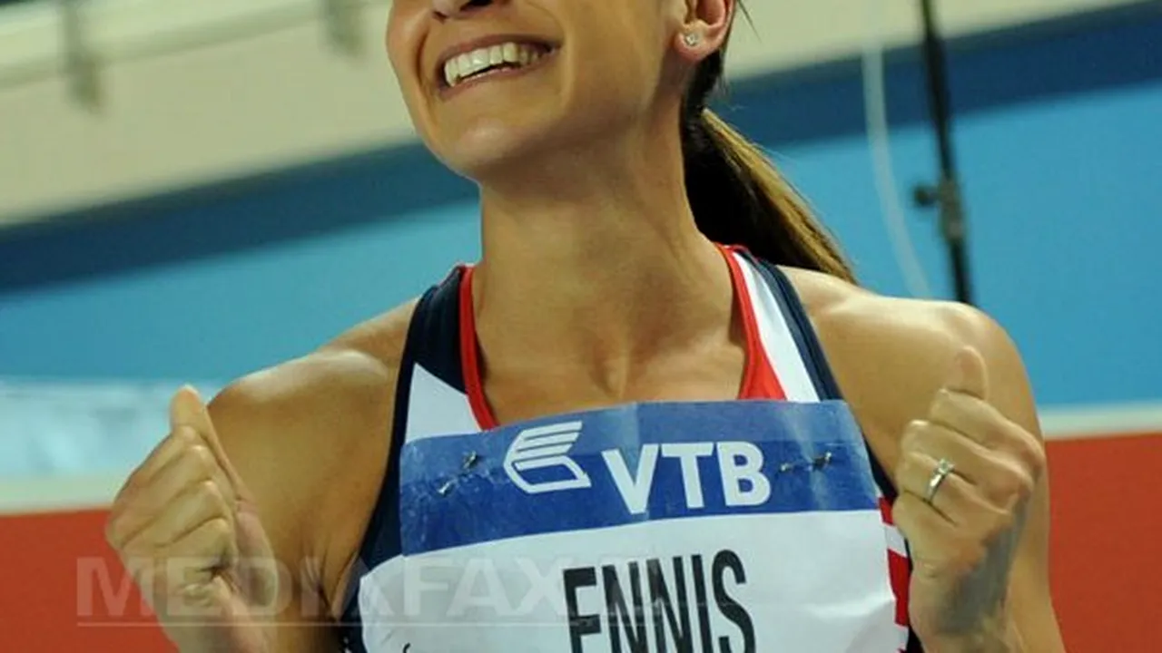 O imagine de 53 pe 75 de metri a heptatlonistei Jessica Ennis desenată lângă aeroportul Heathrow