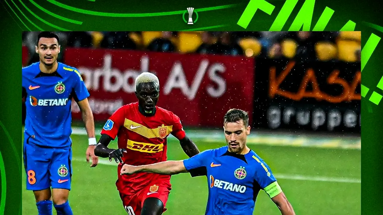 Conference League: Nordsjaelland - FCSB 2-0. Vicecampioana României, eliminată
