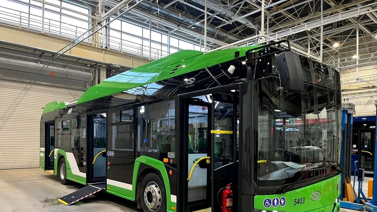 STB: Noile troleibuze Solaris intră pe traseu din februarie pe linia 61