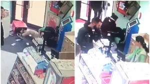 VIDEO| O vânzătoare din Timişoara s-a luptat cu doi hoţi în magazin. Clienţii se uitau fără să intervină. Reacţia poliţiei