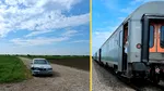 Accident feroviar în Leordeni. Un autoturism a fost lovit de un tren cu aproximativ 50 de pasageri la bord