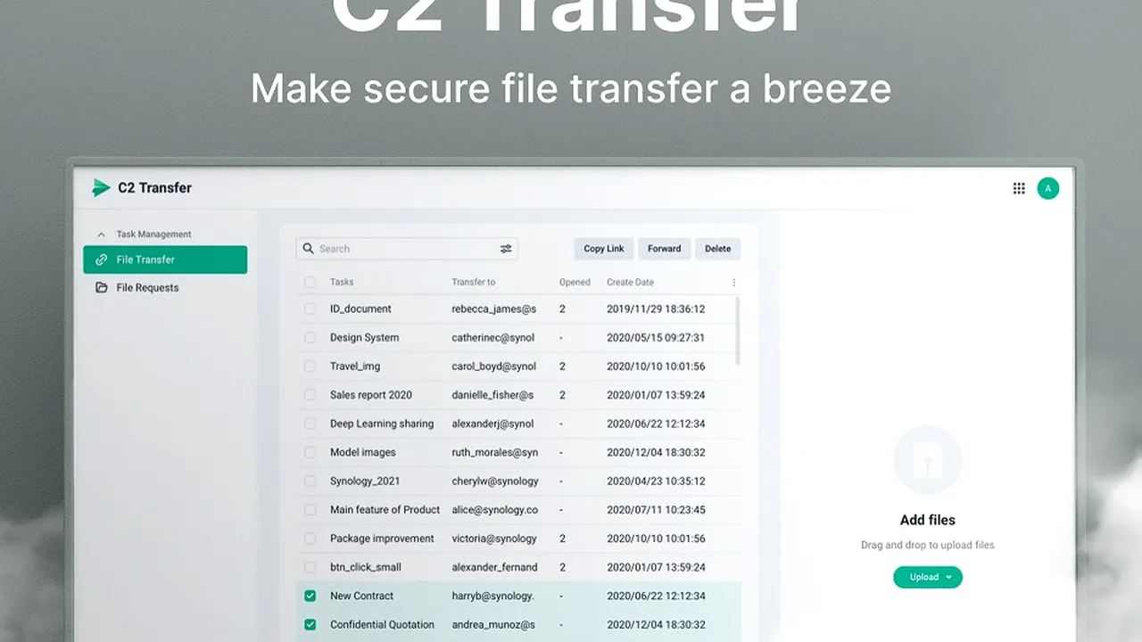 Synology anunţă C2 Transfer - Transferuri sigure de fişiere pentru companii şi echipe