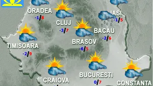 PROGNOZA METEO: Temperaturi scăzute şi ninsori. Cum va fi vremea în week-end