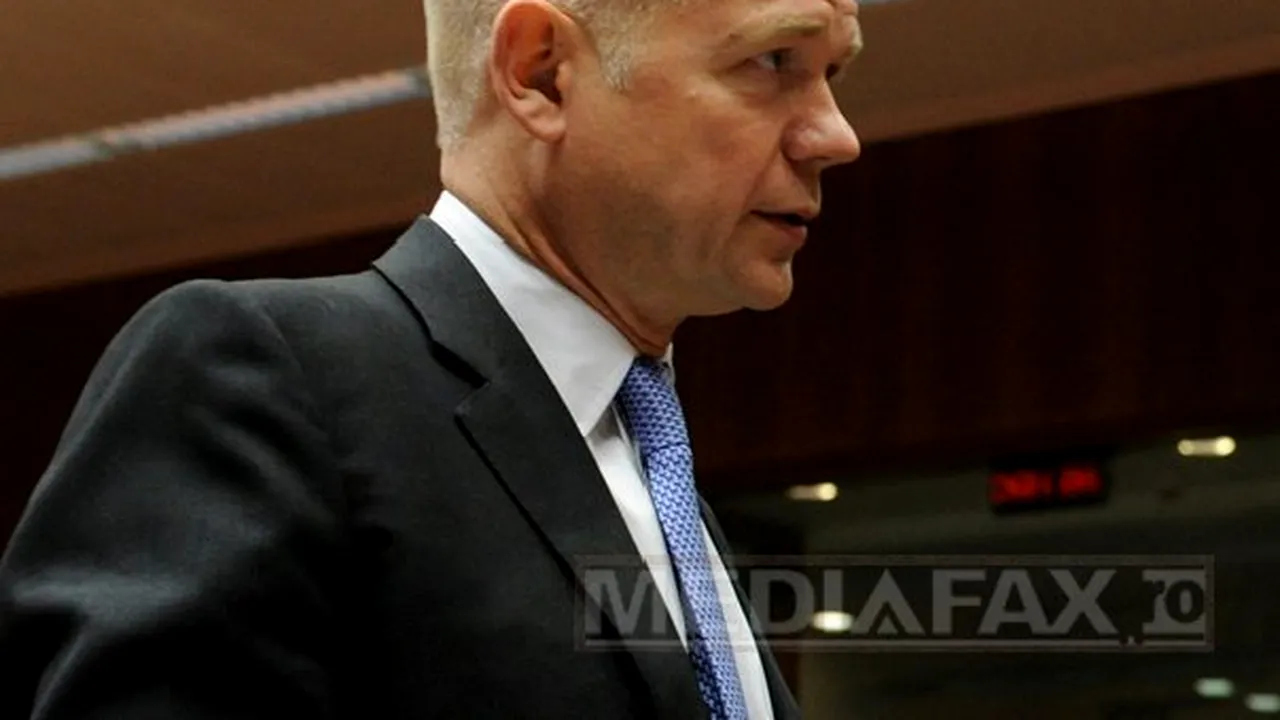 William Hague nu exclude o intervenţie în Siria, comparând situaţia cu cea care era în Bosnia