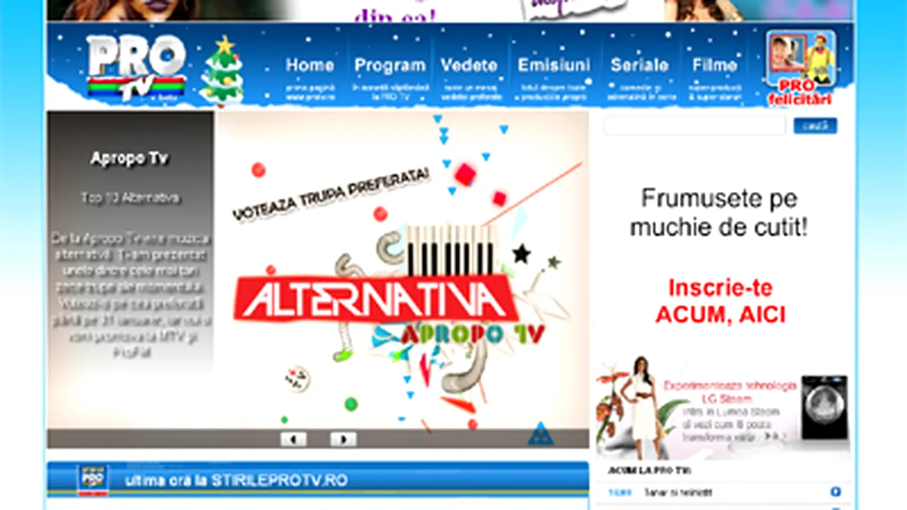 Trafic record pentru cinci site-uri ale Pro TV SA