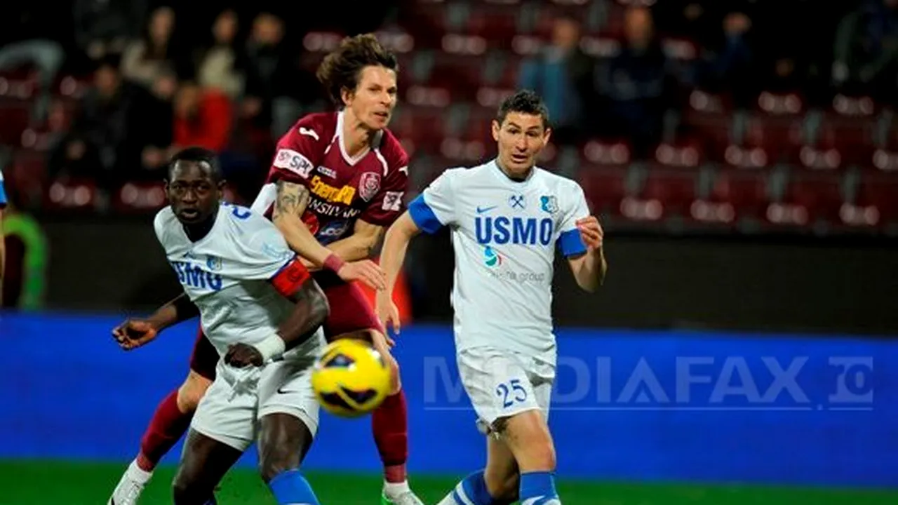 Liga I: CFR Cluj - Pandurii Târgu Jiu, scor 2-3