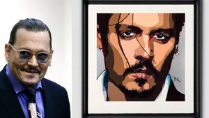 Autoportretul lui Johnny Depp, pictat în timpul unei „perioade întunecate