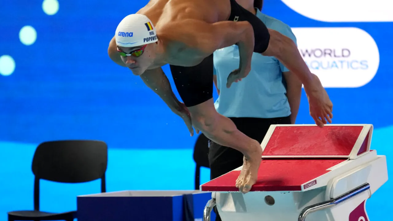 David Popovici s-a calificat în finala mondială de la 200 metri liber, cu al patrulea timp
