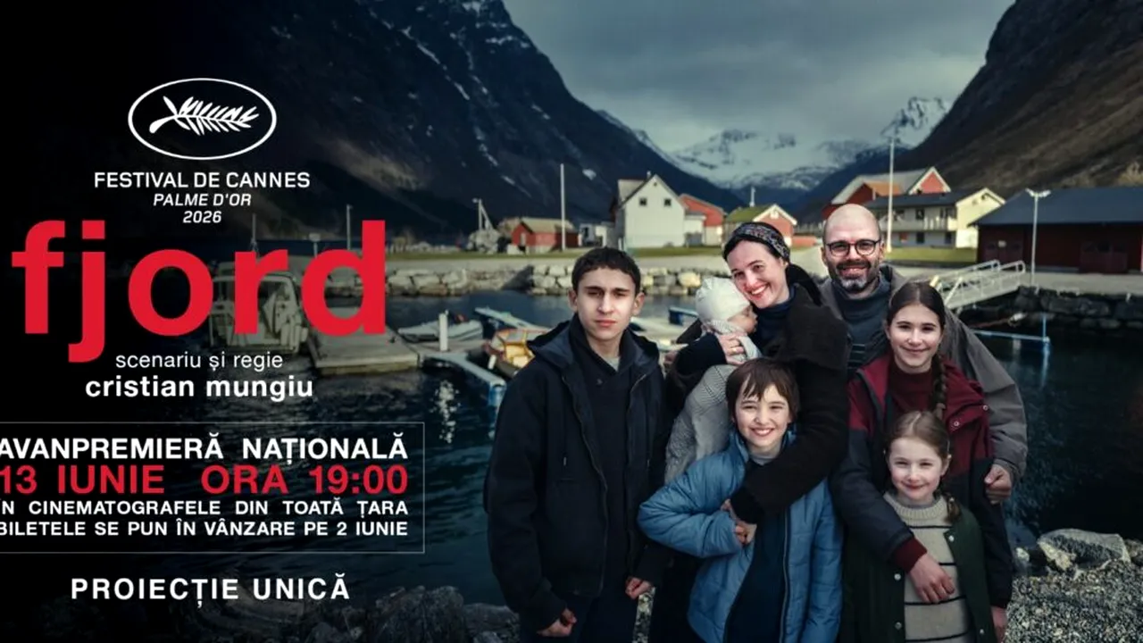 „Fjord”, noul Palme d'Or semnat de Cristian Mungiu, poate fi văzut pe 13 iunie la CINEMAX Veranda Mall. Biletele se pun în vânzare pe 2 iunie