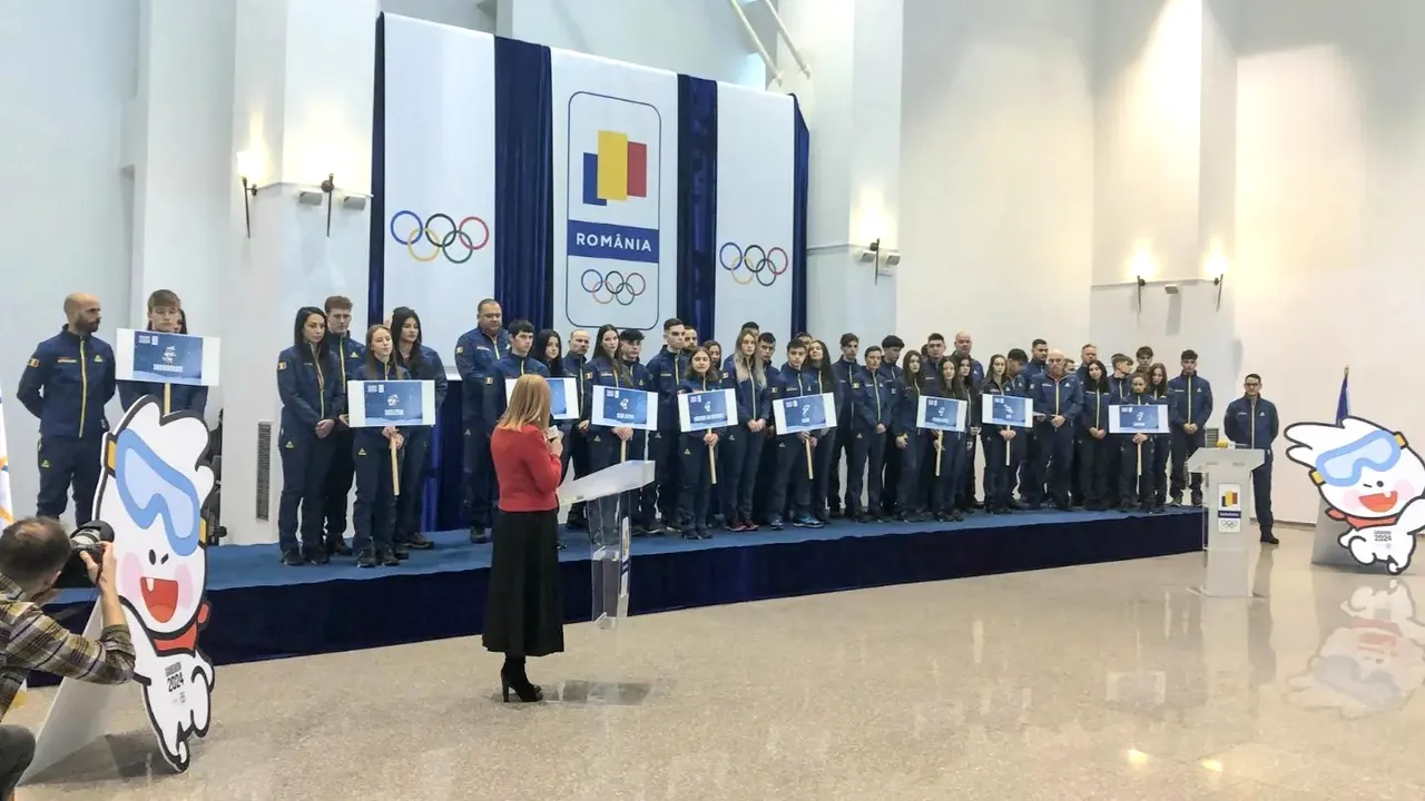 Team Romania  prezentată vineri înainte de plecarea la Jocurile Olimpice de Tineret Gangwon 2024 