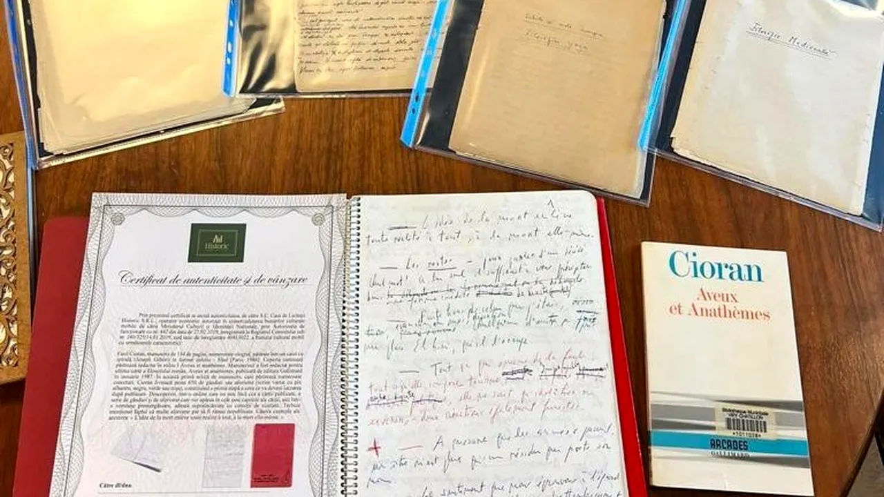 Manuscrise de Cioran şi Eliade, cumpărate de Ministerul Culturii, în administrarea Bibliotecii Naţionale