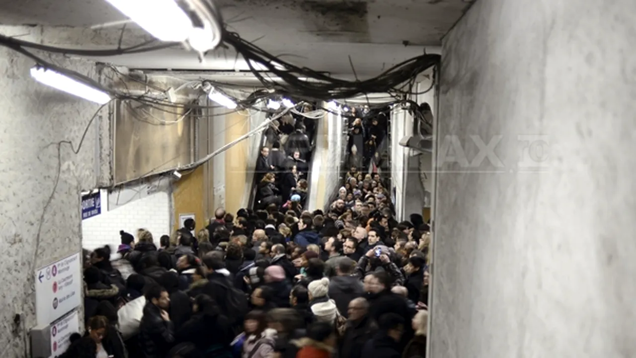 Peste 1,2 milioane de călători, afectaţi de o grevă spontană a personalului feroviar, la Paris